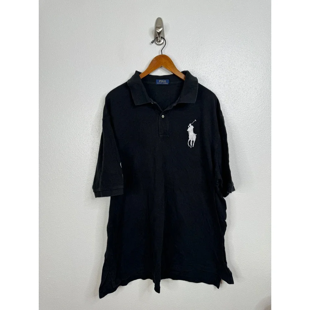 Polo‎ Ralph Lauren Big Pony Logo Black Polo Shirt